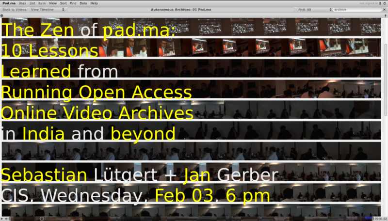 The Zen of Pad.ma - Lecture by Sebastian Lütgert and Jan Gerber, Feb 03, 6 pm