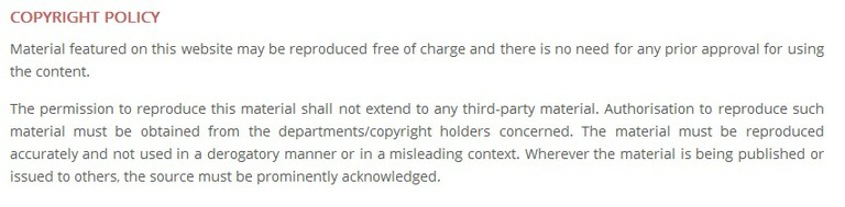 Indian Vice President website copyright policy