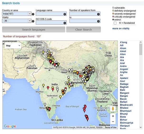 Atlas of the world's languages in danger