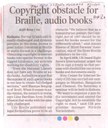 Copyright obstacle for Braille, audio books