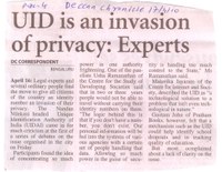 UID is an invasion of privacy: Experts