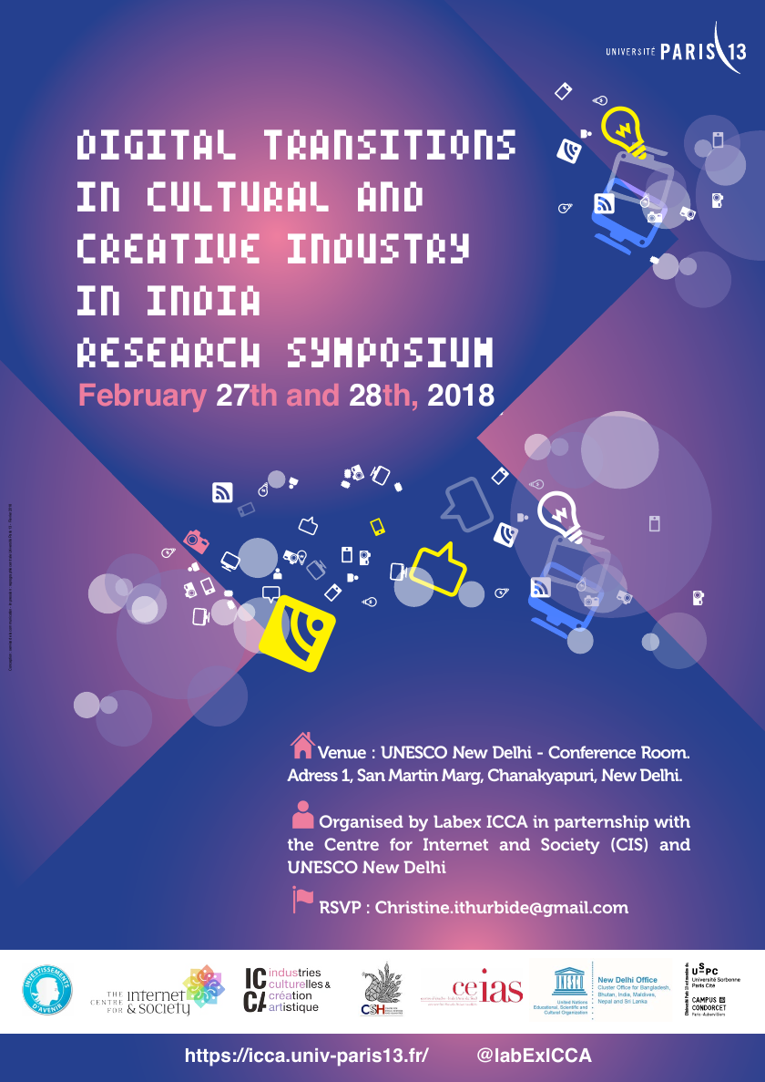 Research Symposium on Digital Transitions in Cultural and Creative Industries in India, New Delhi, Feb 27-28