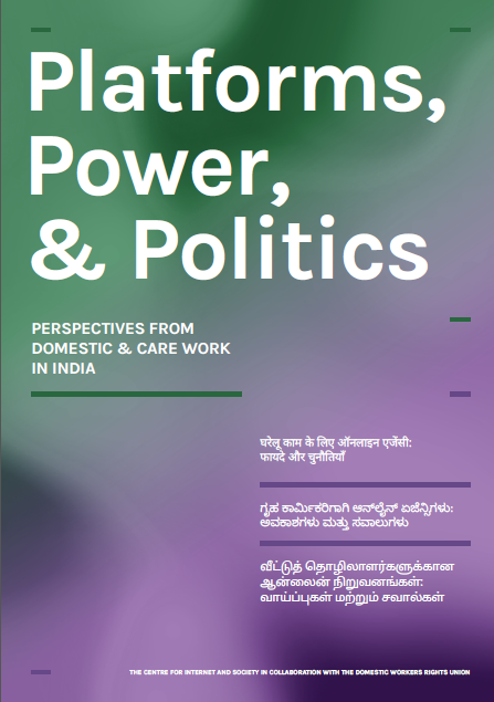 Platforms, Power, and Politics: Perspectives from Domestic and Care Work in India